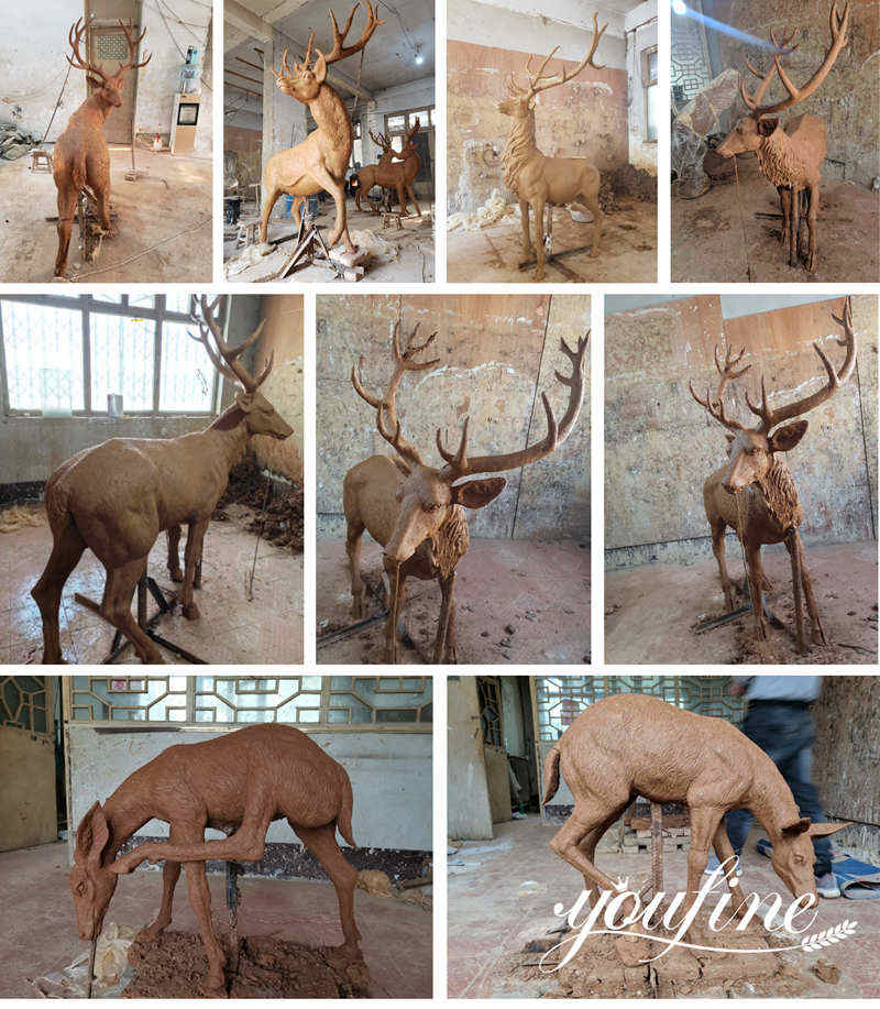bronze deer statues for sale -YouFine Sculpture