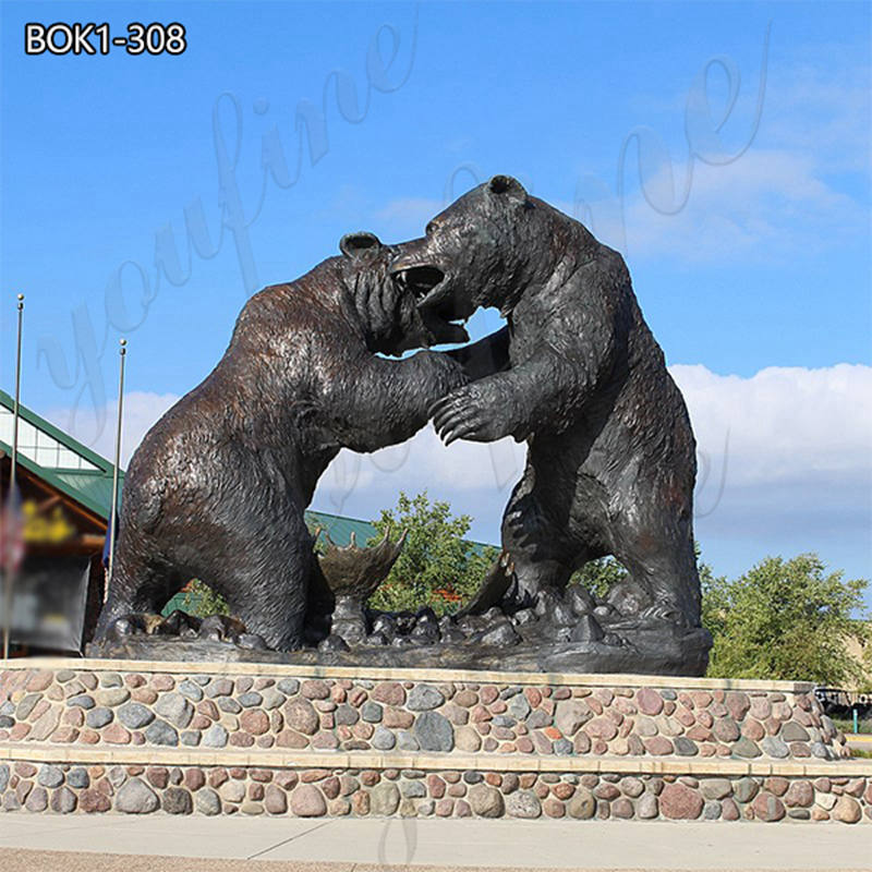 bronze grizzly bear statue -YouFine Sculpture