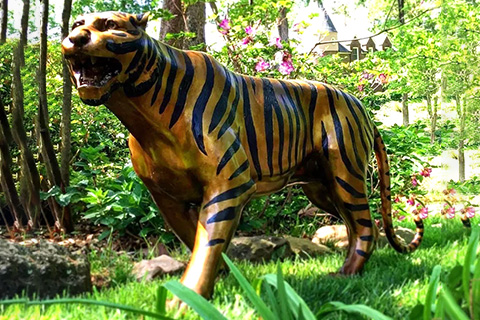 Realistic Bronze Tiger statue Outdoor Decor for Sale BOK1-311