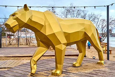 Geometric Stainless Steel Animal Sculpture Modern Decor Supplier CSS-840