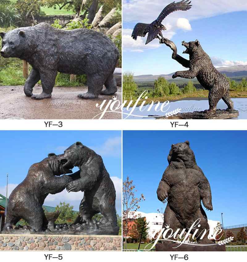 Life Size Bronze Bear Statue Garden Ornaments with Competitive Price BOKK-303