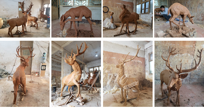 Bronze deer sculpture- YouFine Sculpture (2)