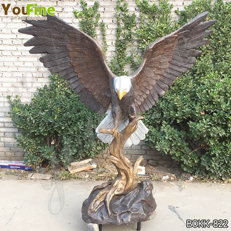 Large Bronze Eagle Statue Outdoor Garden Ornament Factory Supplier BOKK-822