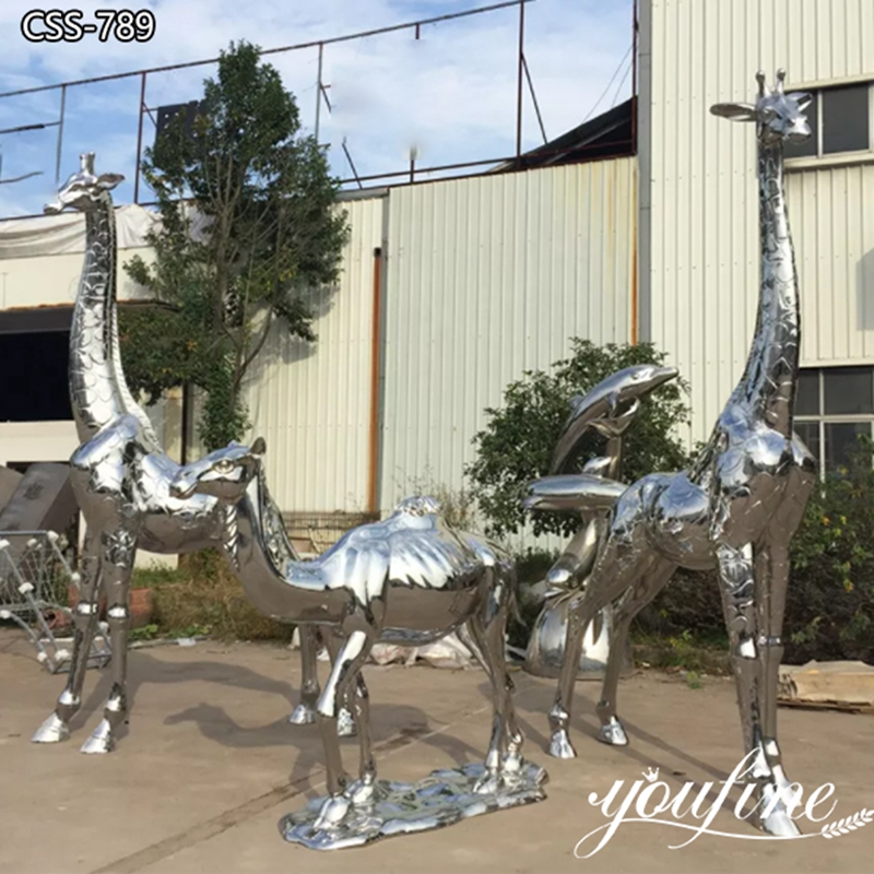 Realistic Stainless Steel Animal Sculpture Garden Decor For Sale CSS-789