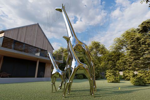 Metal Outdoor Giraffe Garden Statue Manufacturer CSS-864