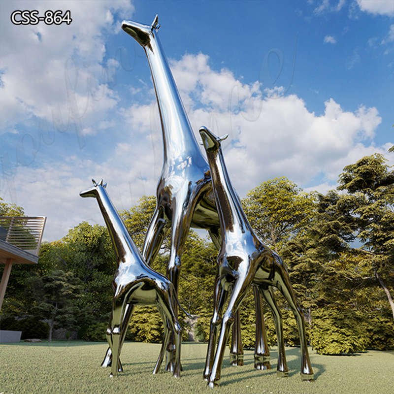 Metal Outdoor Giraffe Garden Statue Manufacturer CSS-864