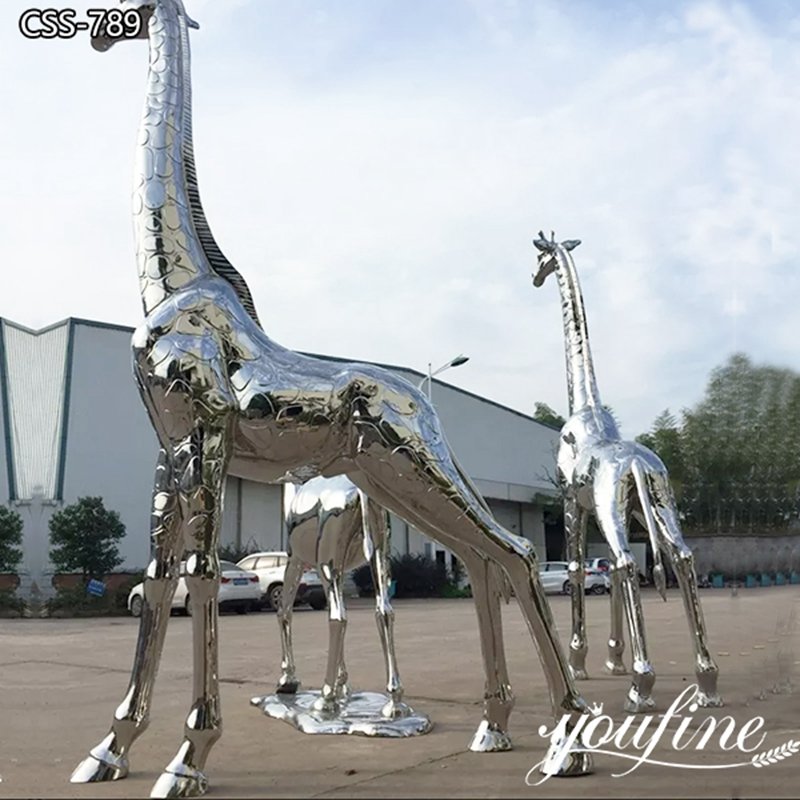 Realistic Stainless Steel Animal Sculpture Garden Decor For Sale CSS-789