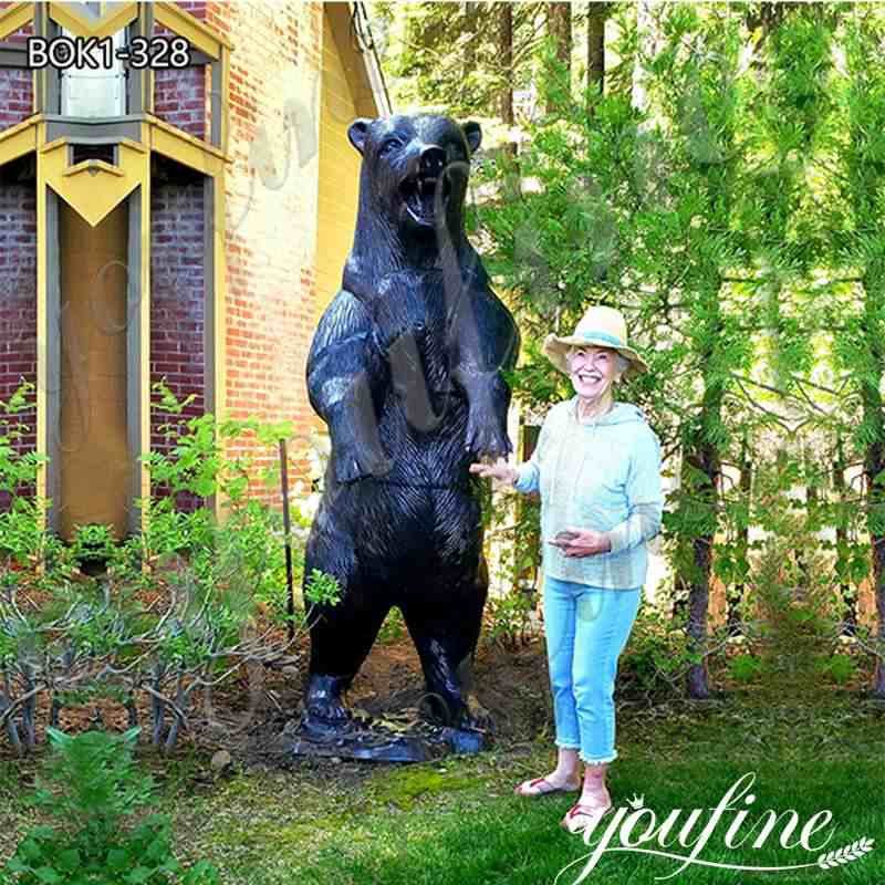 Outdoor Life Size Bronze Bear Statue Grizzly Bear Lawn Ornaments BOK1-328