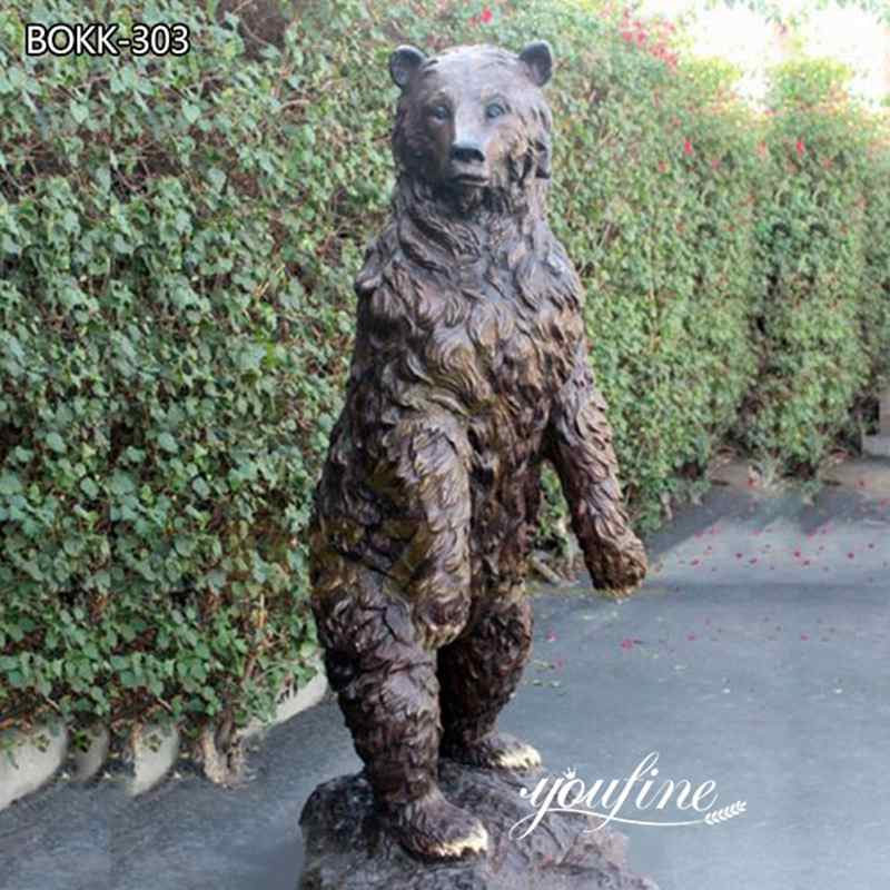 Life Size Bronze Bear Statue Garden Ornaments with Competitive Price BOKK-303