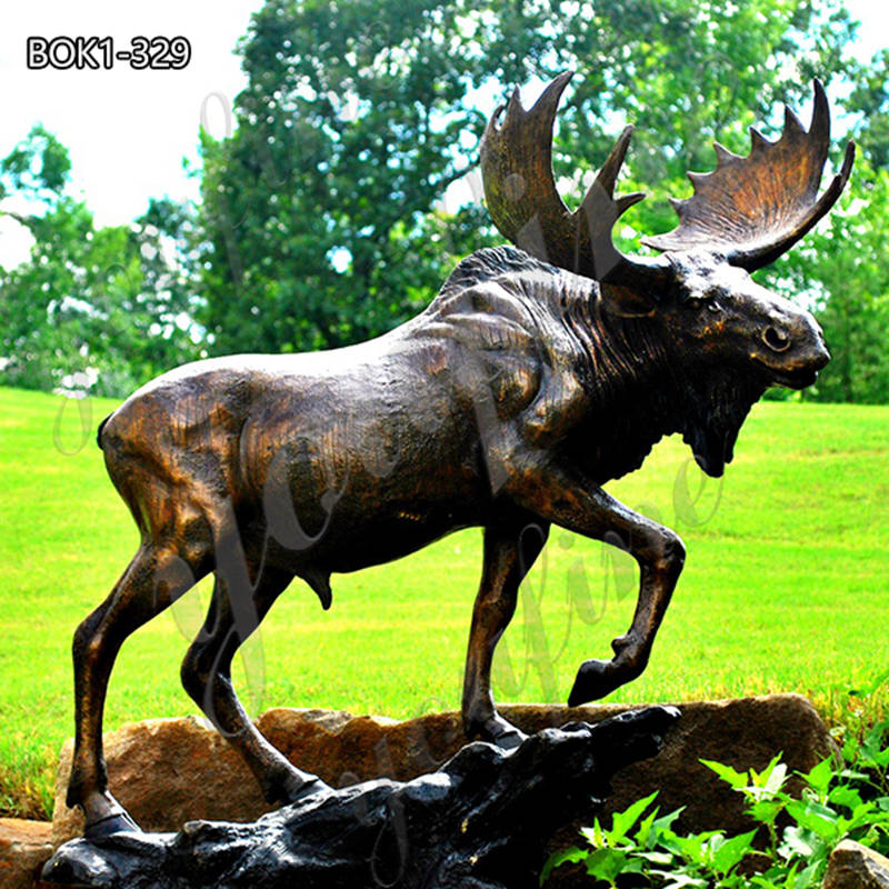 bronze moose statue- YouFine Sculpture (1)