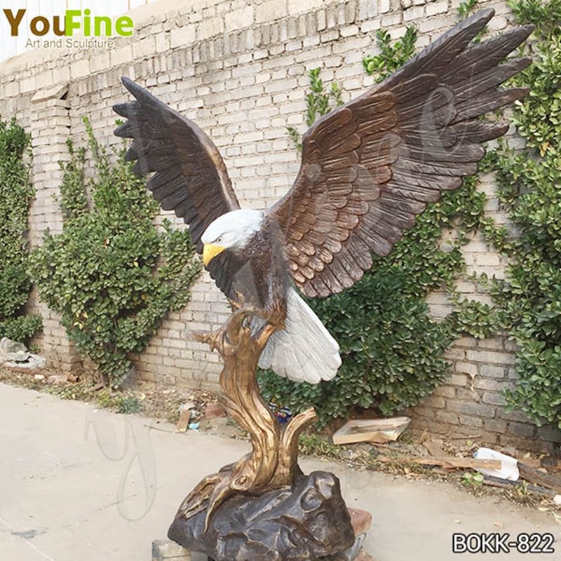 Large Bronze Eagle Statue Outdoor Garden Ornament Factory Supplier BOKK-822