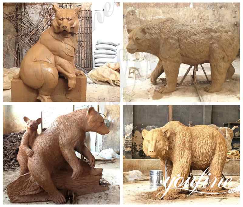 Life Size Bronze Bear Statue Garden Ornaments with Competitive Price BOKK-303