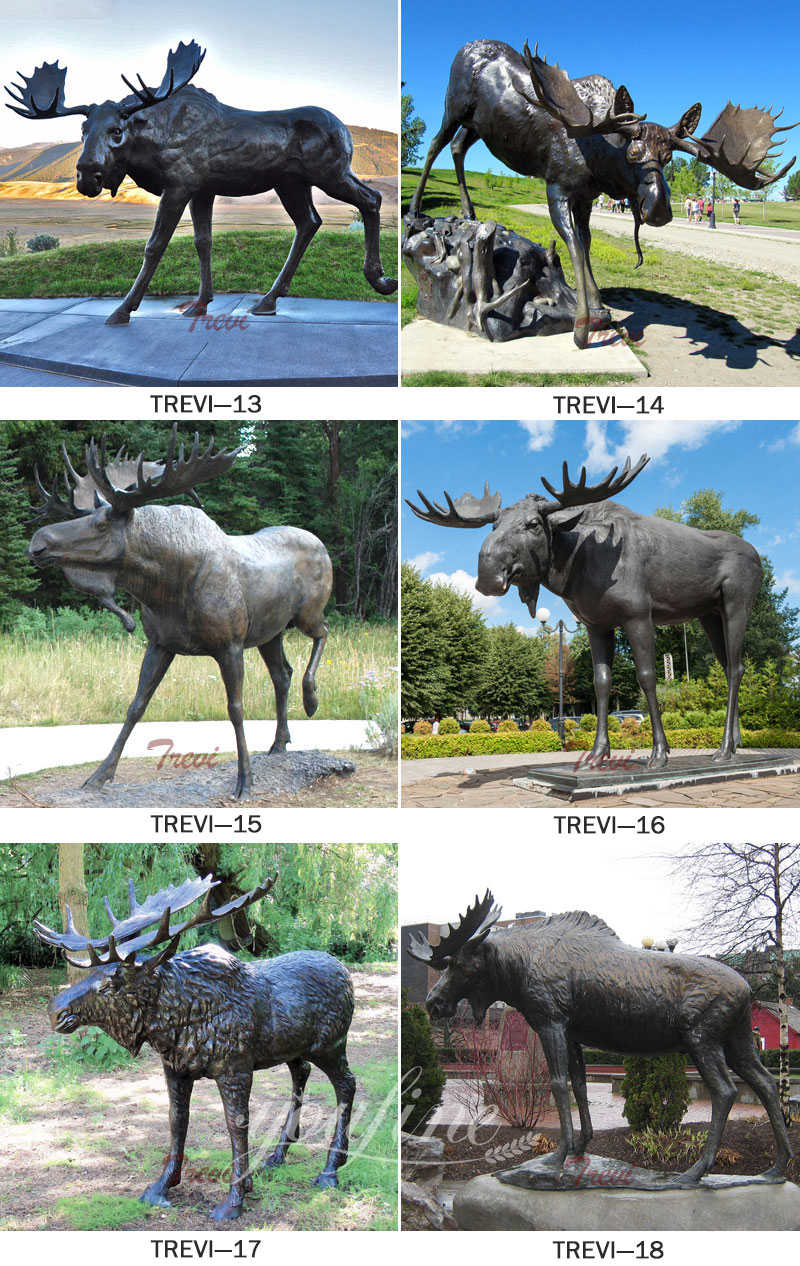 outdoor moose statue- YouFine Sculpture