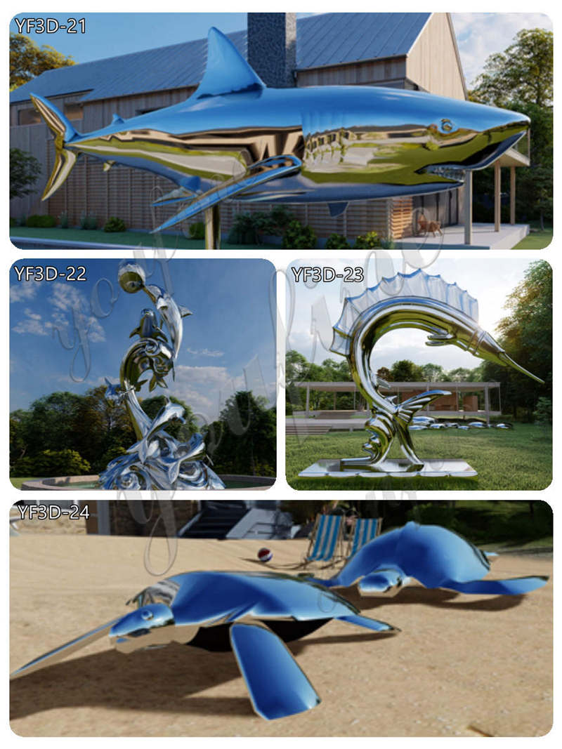 steel fish sculpture -YouFine Sculpture