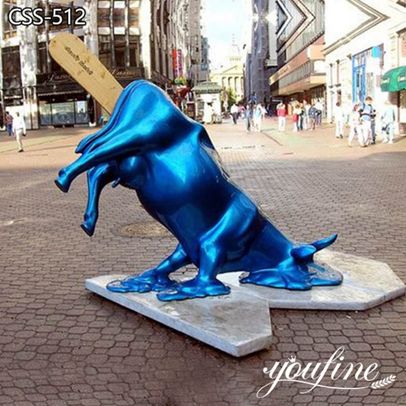 Melting cow popsicle sculpture-YouFine Sculpture