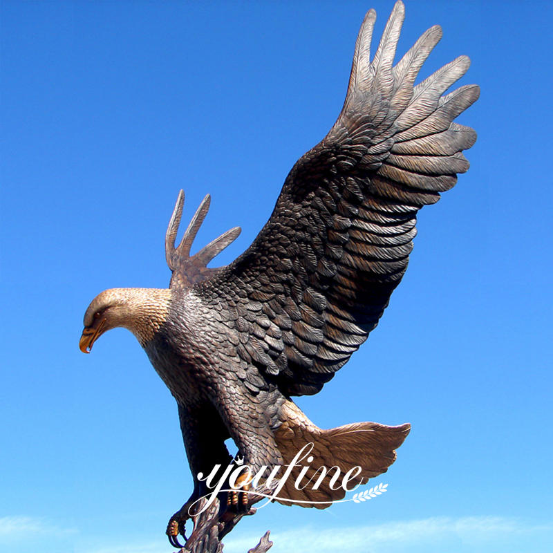 bronze hawk statue-YouFine Sculpture