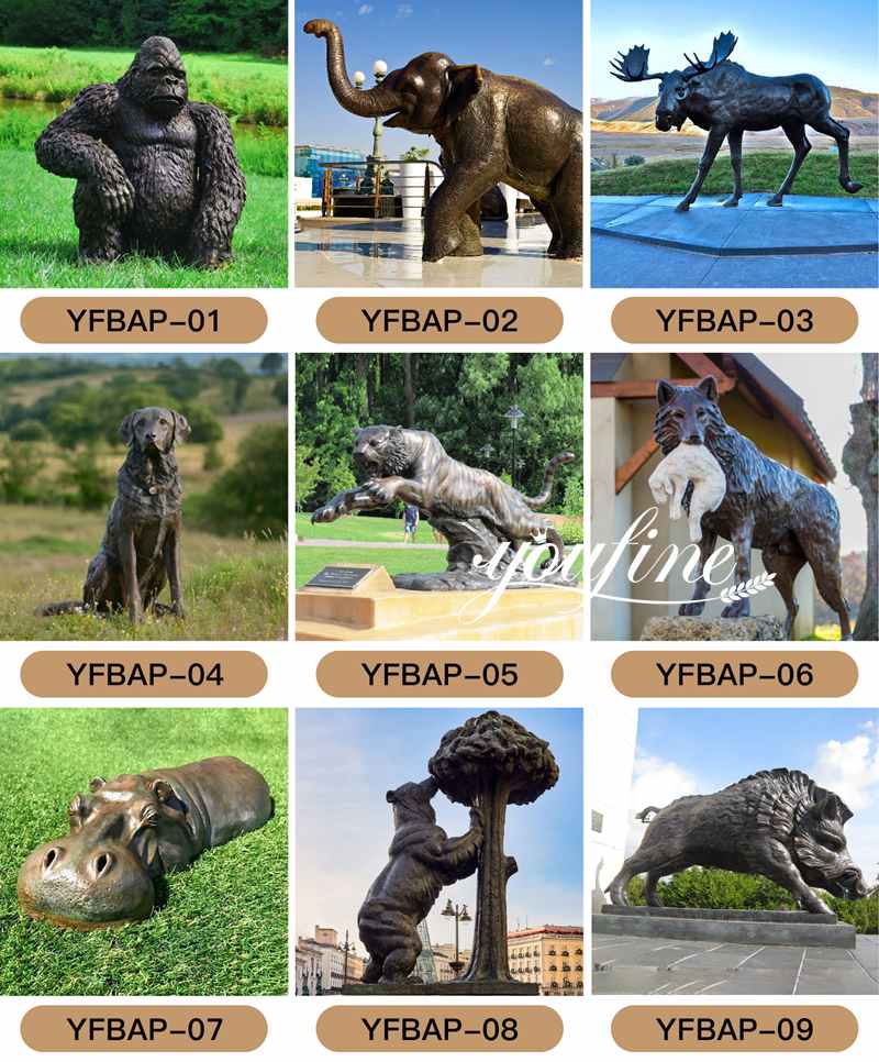 bronze animal statue