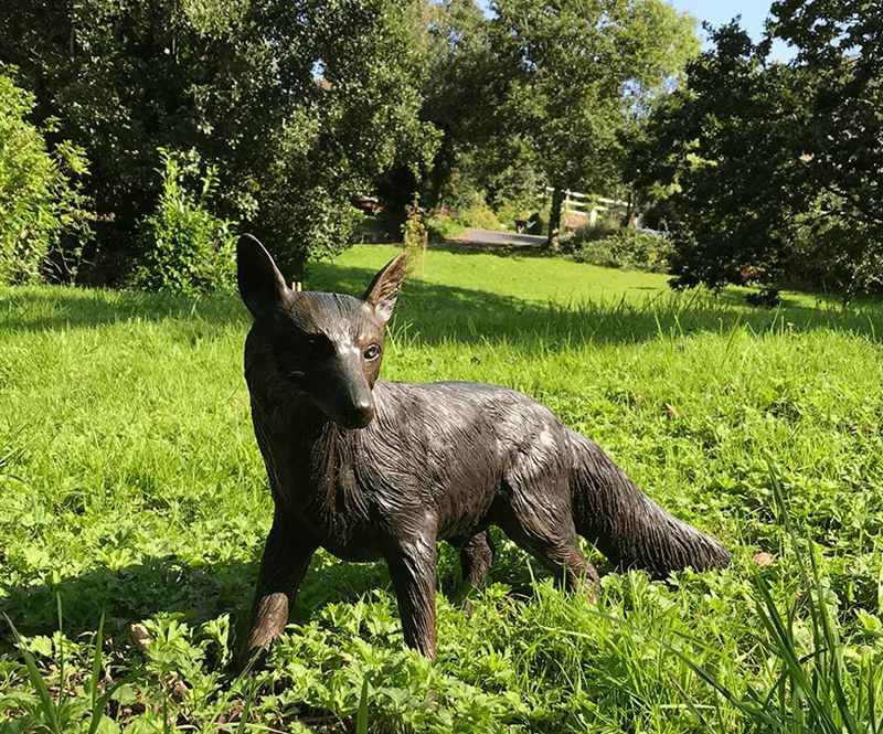 bronze fox sculpture -01