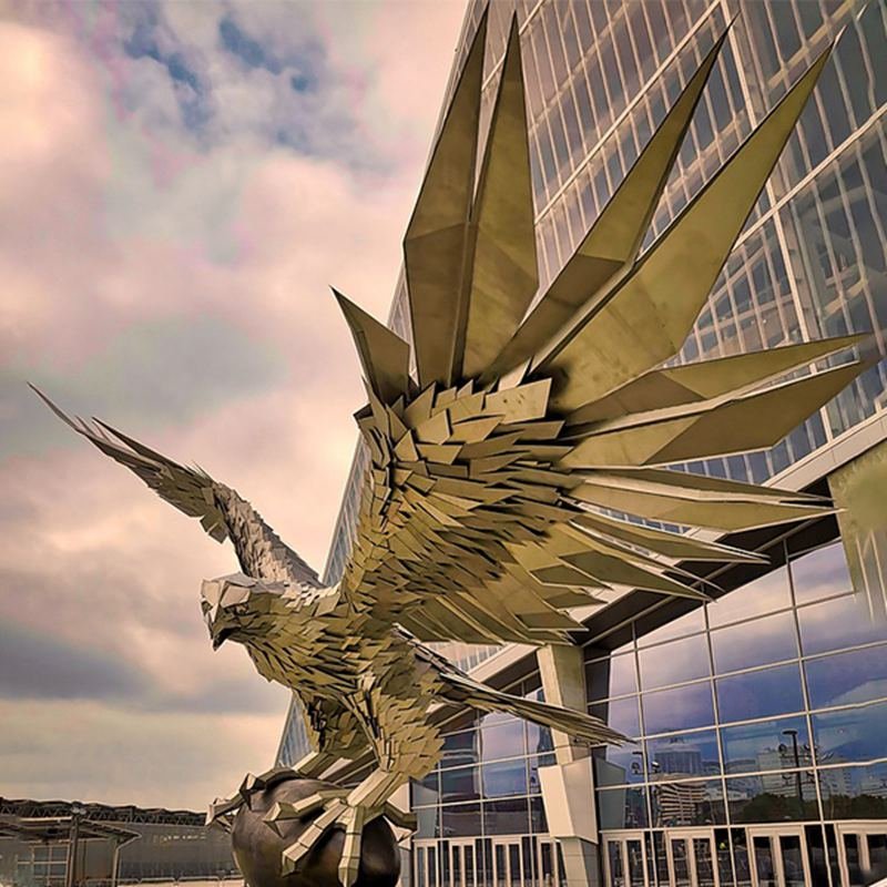 steel eagle sculpture