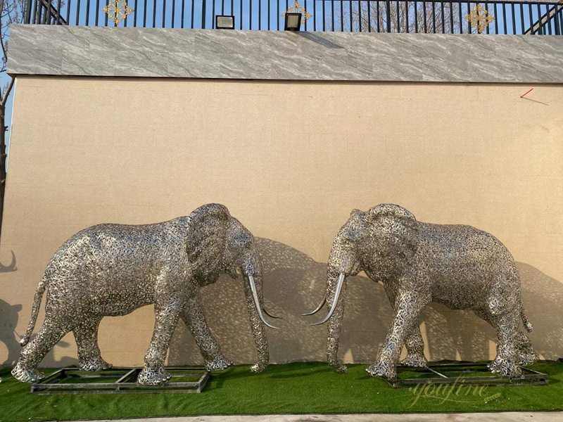 large metal elephant garden ornament statue