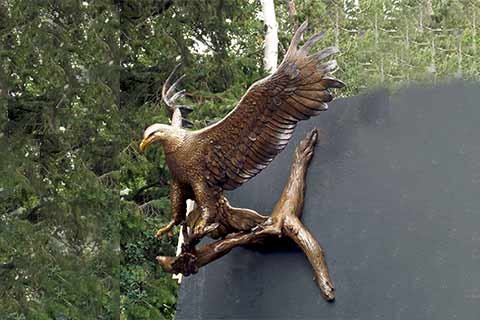 Beautiful Bronze Eagle Sculpture for Garden Art Decoration on Sale