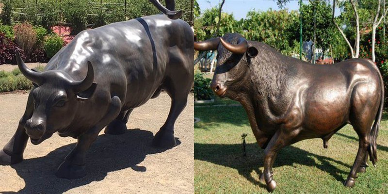 bronze bull sculpture