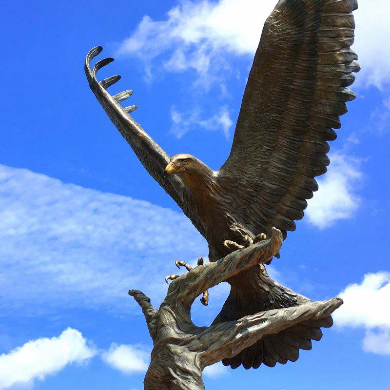 bronze eagle sculpture（2）
