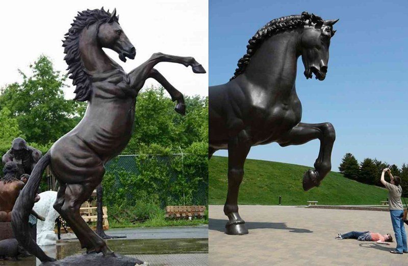 stand bronze horse statue