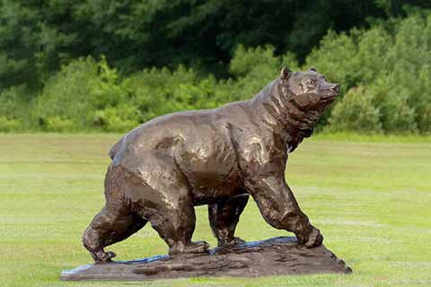 Outdoor Life Size Bronze Bear Statue for Sale BOK1-502