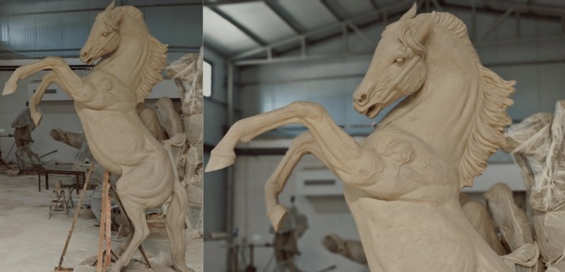 clay model horse