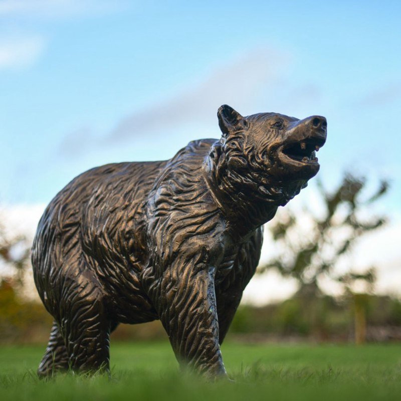 BRONZE BEAR STATUE (1)