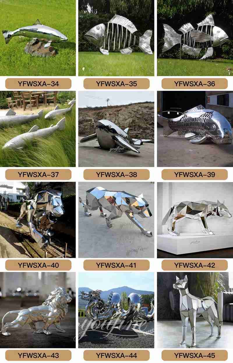 Stainless-steel-animal-sculpture