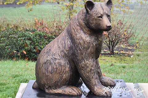 Outdoor Life Size Bronze Bear Sculpture for Sale BOK1-190