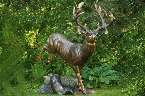 Life Size Bronze Mule Deer Sculpture for Sale BOK1-475