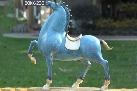 Life Size Bronze Blue Horse Sculpture Manufacturer BOKK-233