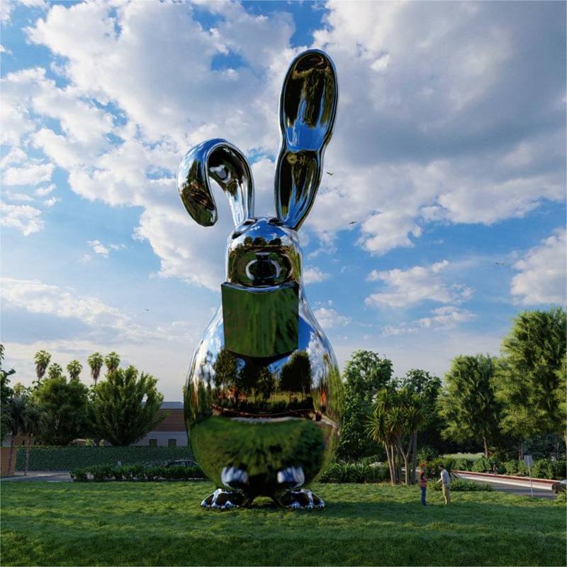 metal rabbit statue (2)