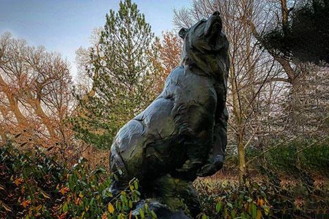 Outdoor Bronze Black Bear Yard Statues for Sale BOK1-557