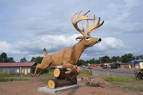 Outdoor Bronze Lawn Ornaments Deer Sculpture BOK1-541