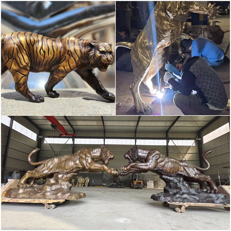 bronze tiger statues (3)