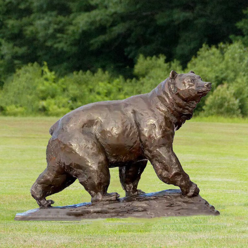 life size bronze bear statue for garden or school (3)