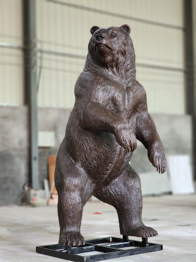 life size bronze bear statue for garden or school (4)