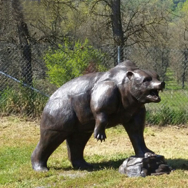 life size bronze bear statue for garden or school (7