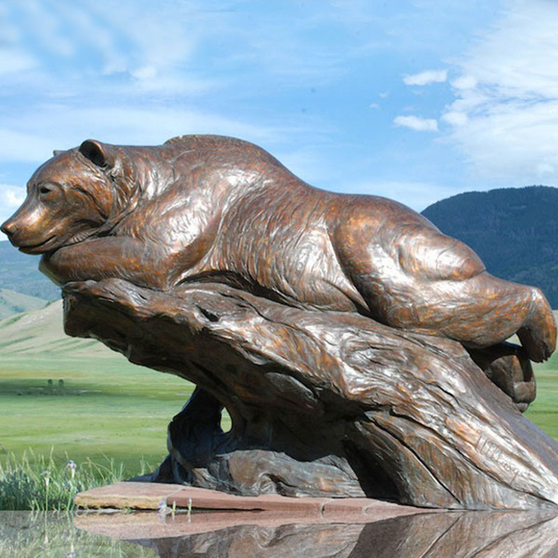 life size bronze bear statue for garden or school (8