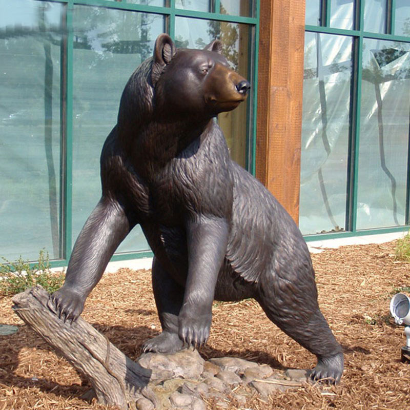 life size bronze bear statue for garden or school (9