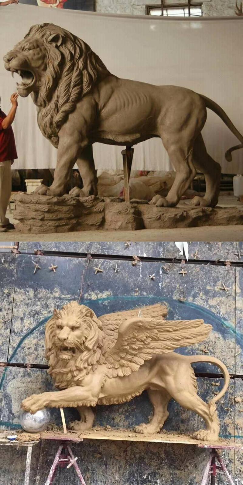 lion statues