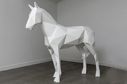 Geometric Horse Contemporary Animal Sculpture Decor CSS-62