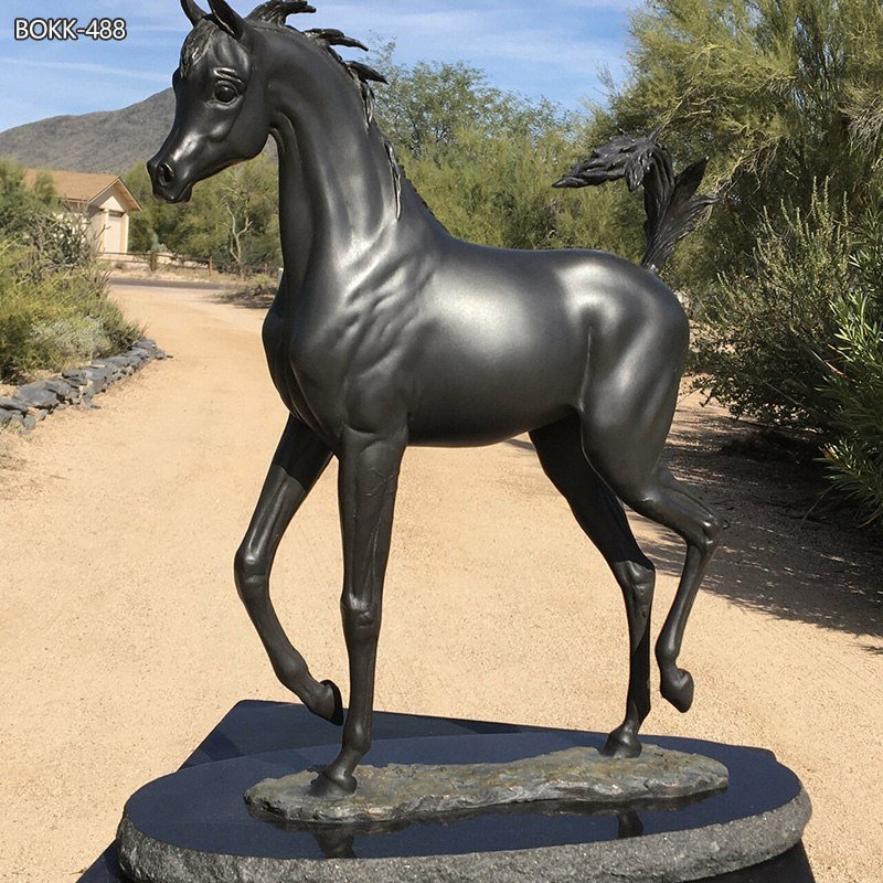 black bronze horse statue (2)