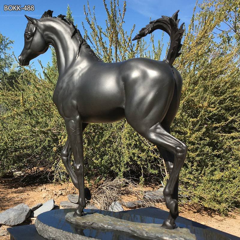 black bronze horse statue (3)