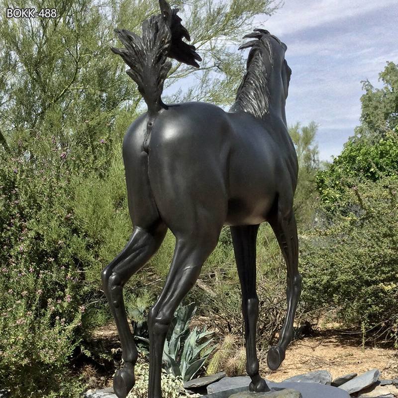 black bronze horse statue (4)