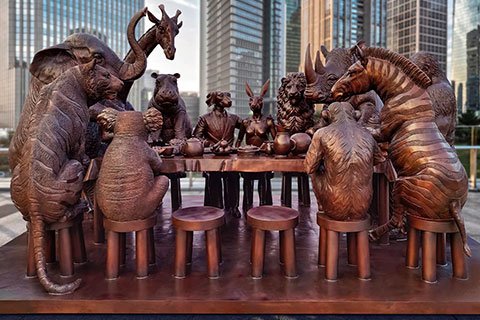 bronze animals statue
